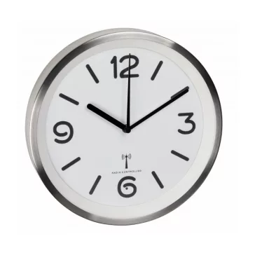   Rádiójel vezérlésű Falióra 253 mm x 42 mm Alumínium (csiszolt)60.3535.02