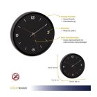 Fali Óra 60.3056.01 Fekete Nem Ketyeg!