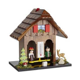   Fa Időjárás-házikó hőmérővel – 48.1503.08 – Hagyományos népi időjárásjelző dekoráció