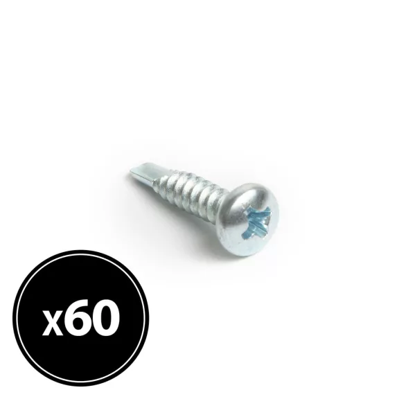 Önfúró laposfejű lemezcsavar - 4,2 x 19 mm - 60 db / csomag Önfúró laposfejű lemezcsavar - 4,2 x 19 mm - 60 db / csomag