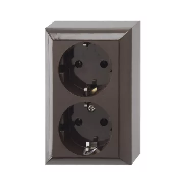   GAO 0510076777 Business Line IP20, 2 férőhelyes földelt csatlakozóaljzat, beltéri, 230 V~ /50 Hz / 16 A, barna