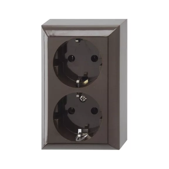 GAO 0510076777 Business Line IP20, 2 férőhelyes földelt csatlakozóaljzat, beltéri, 230 V~ /50 Hz / 16 A, barna GAO 0510076777 Business Line IP20, 2 férőhelyes földelt csatlakozóaljzat, beltéri, 230 V~ /50 Hz / 16 A, barna