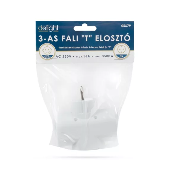 3-as fali "T" elosztó 250 V • 16 A