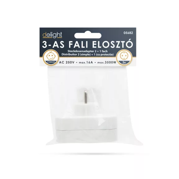 1 + 2-es fali elosztó 250 V • 16 A