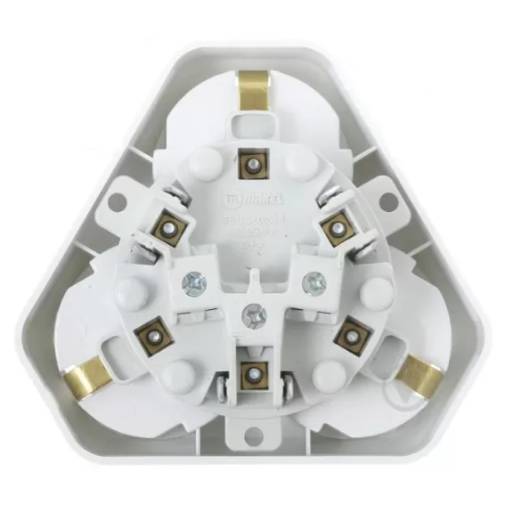 Földelt 3-as dugaszolóaljzat, süllyesztett