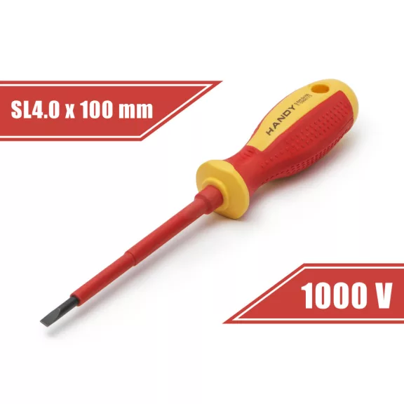 Csavarhúzó - 0,8 x 4 x 100 mm - 1000V-ig szigetelt Csavarhúzó - 0,8 x 4 x 100 mm - 1000V-ig szigetelt