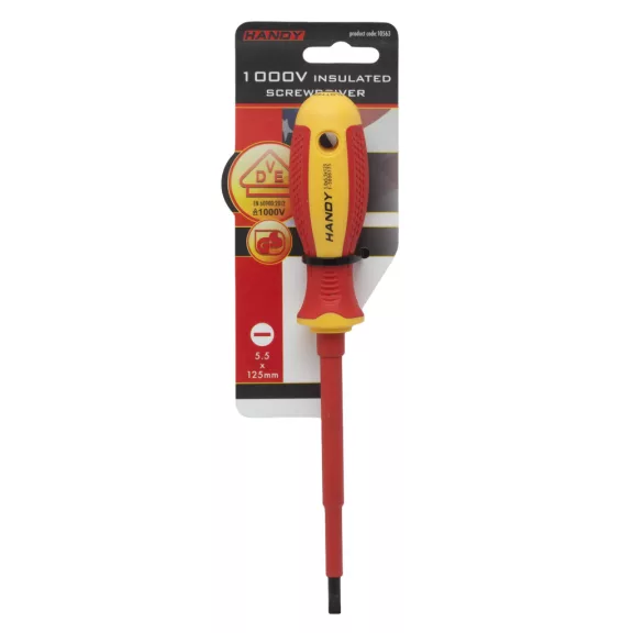 Csavarhúzó - 1 x 5,5 x 125 mm - 1000V-ig szigetelt Csavarhúzó - 1 x 5,5 x 125 mm - 1000V-ig szigetelt