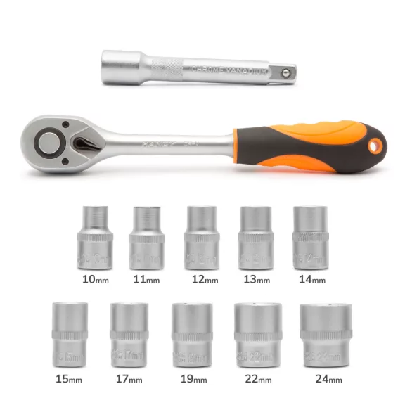 Dugókulcs készlet - 1/2" - 12 db Dugókulcs készlet - 1/2" - 12 db