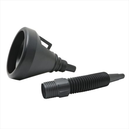 Üzemanyag tölcsér - fém szűrővel - 36 x Ø3,5/13,5 cm