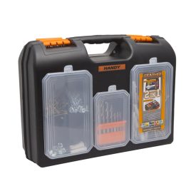   2 az 1-ben fúró + alkatrész tároló műanyag táska 15.7" - 400 x 300 x 155 mm