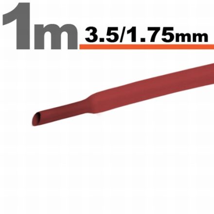 Zsugorcső Piros · 3,5 / 1,75 mm