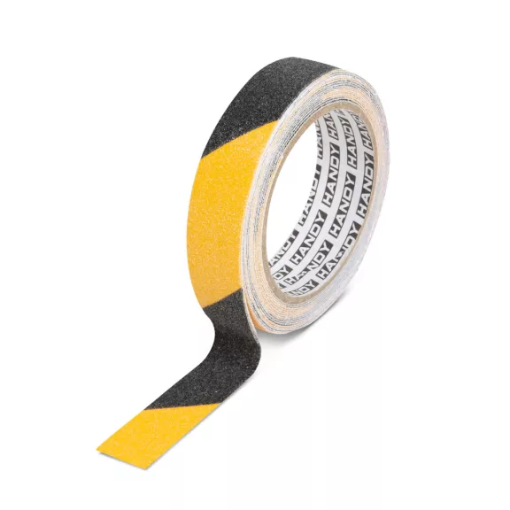 Ragasztószalag - csúszásmentes - 5 m x 25 mm - sárga / fekete Ragasztószalag - csúszásmentes - 5 m x 25 mm - sárga / fekete