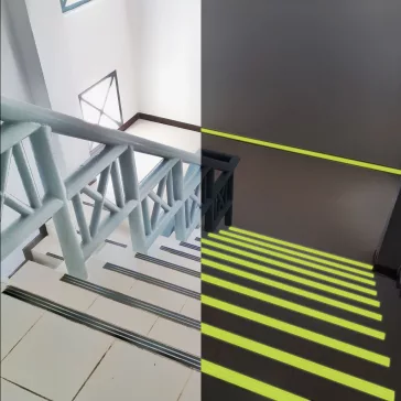   Ragasztószalag - csúszásmentes - 5 m x 50 mm - foszforeszkáló