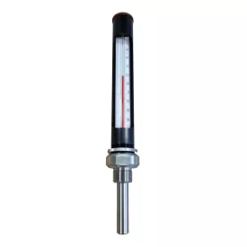   Ipari kis egyenes fémtokos hőmérő rozsdamentes benyúlóval -35+50°C 63mm