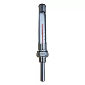   Ipari kis egyenes hőmérő teljes rozsdamentes fémtokkal -35+50°C 63mm