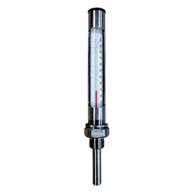  Ipari kis egyenes hőmérő teljes rozsdamentes fémtokkal 0+100°C 63mm