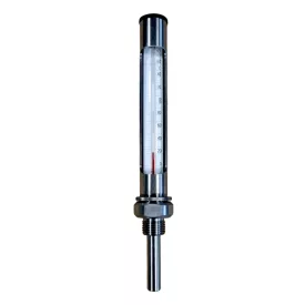   Ipari kis egyenes hőmérő teljes rozsdamentes fémtokkal 0-1160°C 63mm