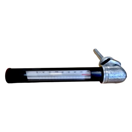 Ipari kis könyök fémtokos hőmérő alumínium benyúlóval 0-160°C 100mm