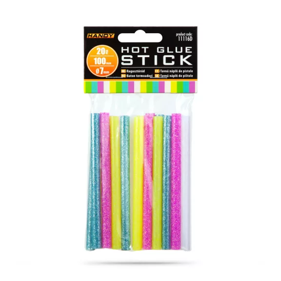 Ragasztórúd - 7 x 100 mm - Fluoreszkáló színes - 20 db / csomag Ragasztórúd - 7 x 100 mm - Fluoreszkáló színes - 20 db / csomag