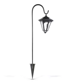   LED-es szolár lámpa - kandeláber - 80 cm - fekete - hidegfehér