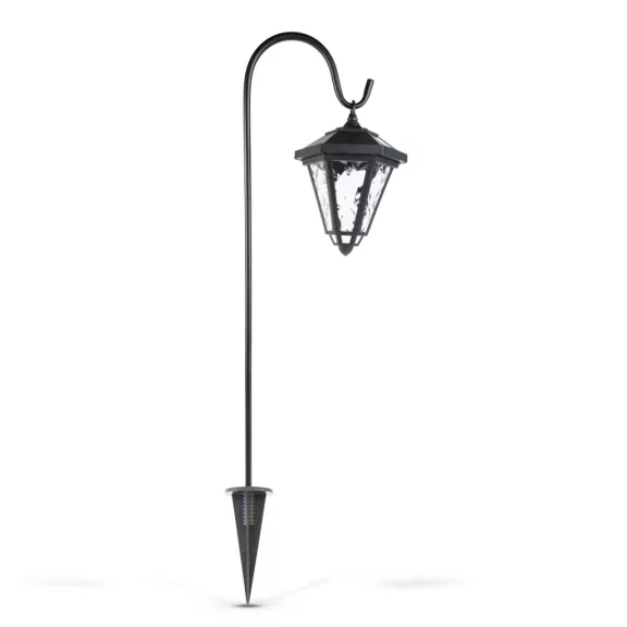 LED-es szolár lámpa - kandeláber - 80 cm - fekete - hidegfehér LED-es szolár lámpa - kandeláber - 80 cm - fekete - hidegfehér