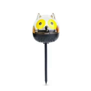   LED-es szolár lámpa - bagoly - hidegfehér - sárga - 150 x 50 x 50 mm