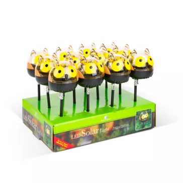   LED-es szolár lámpa - bagoly - hidegfehér - sárga - 150 x 50 x 50 mm