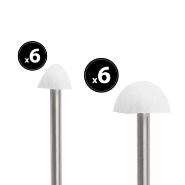  LED-es szolár lámpa - 12 db mini gomba - melegfehér - 28,5 cm x 4 m