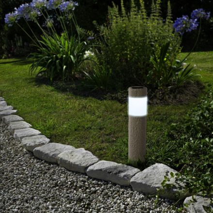 LED-es szolár lámpa - kőmintás - műanyag 11265