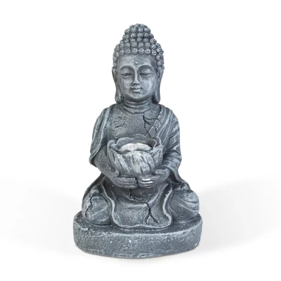 Szolár Buddha gyertyával - 1 melegfehér LED - 12,5 x 8,5 x 19 cm Szolár Buddha gyertyával - 1 melegfehér LED - 12,5 x 8,5 x 19 cm
