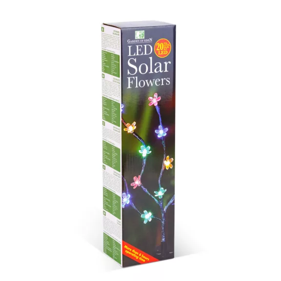 Leszúrható szolár virág - 20 színes LED - 65 cm Leszúrható szolár virág - 20 színes LED - 65 cm
