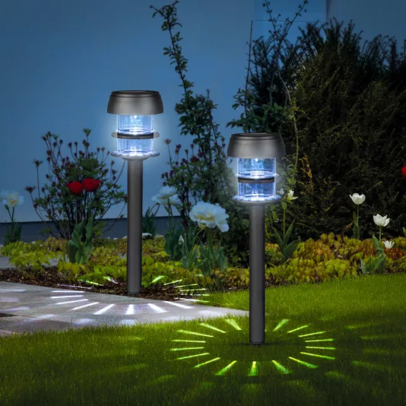 Leszúrható szolár lámpa - 1 fehér LED - 7,5 x 7,5 x 40 cm Leszúrható szolár lámpa - 1 fehér LED - 7,5 x 7,5 x 40 cm