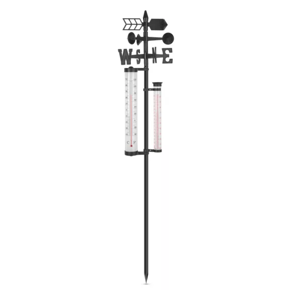 Kerti időjárás állomás - hőmérő, esőmérő, szélmérő - 145 cm Kerti időjárás állomás - hőmérő, esőmérő, szélmérő - 145 cm