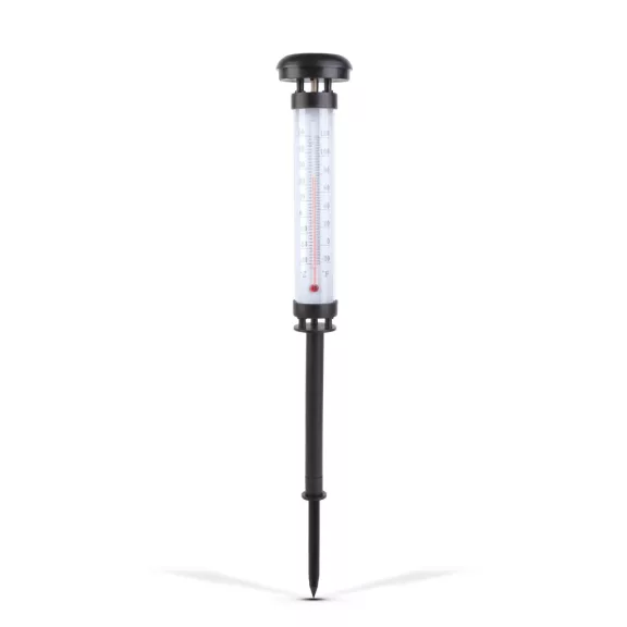 Szolár kerti hőmérő - hidegfehér LED - 6,3 x 44,5 cm Szolár kerti hőmérő - hidegfehér LED - 6,3 x 44,5 cm