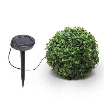   Szolár bukszus - felakasztható - 25 cm - 20 melegfehér LED