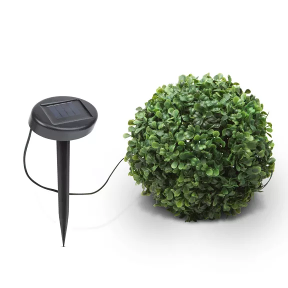 Szolár bukszus - felakasztható - 25 cm - 20 melegfehér LED Szolár bukszus - felakasztható - 25 cm - 20 melegfehér LED