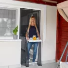 Szúnyogháló függöny ajtóra - mágneses - 100 x 210 cm - fekete