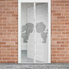   Szúnyogháló függöny ajtóra - mágneses - 100 x 210 cm - Fiú + Lány