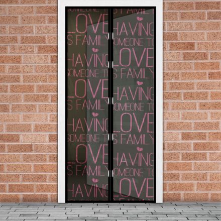 Szúnyogháló függöny ajtóra -mágneses- 100 x 210 cm - "Love" 11398M