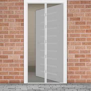   Szúnyogháló függöny ajtóra - mágneses - 100 x 210 cm - fehér