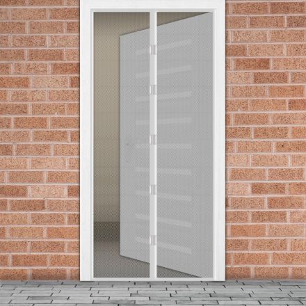 Szúnyogháló függöny ajtóra mágneses,  fehér