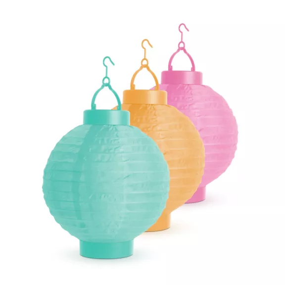 Szolár lampion - 3 színben - hidegfehér LED - 21 cm Szolár lampion - 3 színben - hidegfehér LED - 21 cm