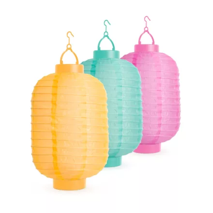 Szolár lampion - 3 színben - hidegfehér LED - 21 cm