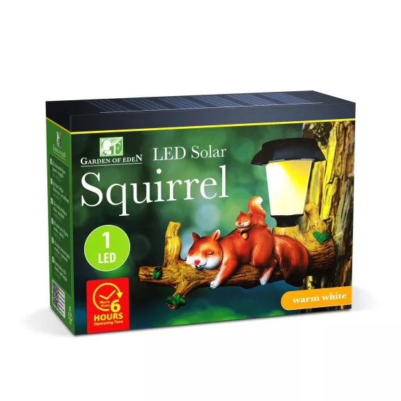LED-es szolár állatfigura - mókus - akasztható - melegfehér LED - 25 x 6 x 19 cm LED-es szolár állatfigura - mókus - akasztható - melegfehér LED - 25 x 6 x 19 cm