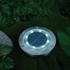 LED-es leszúrható / fali szolár lámpa - kör alakú - SMD LED - hidegfehér - 12 cm