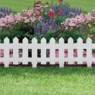 Virágágyás szegély / kerítés - 40 x 30 cm - fehér