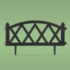 Virágágyás szegély / kerítés - 60 x 24 cm - fekete