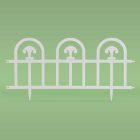 Virágágyás szegély / kerítés - 60 x 30  cm - fehér