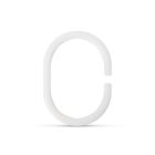 Zuhanyfüggöny-karika - műanyag, ovális - 12 db / csomag