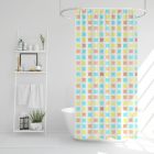 Zuhanyfüggöny - 3 féle - kék, tavasz, kockás mintás - 180 x 180 cm